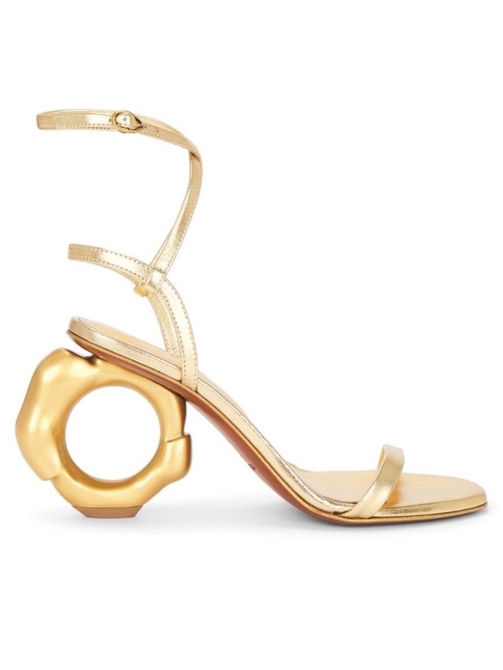 Cult Gaia Circe Sandal Heel in Gold. EUC.